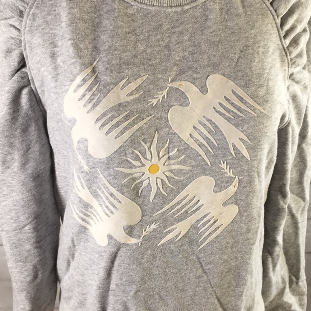 Art Of Anthropologie Jason K. Yun Doves Sweatshirt
